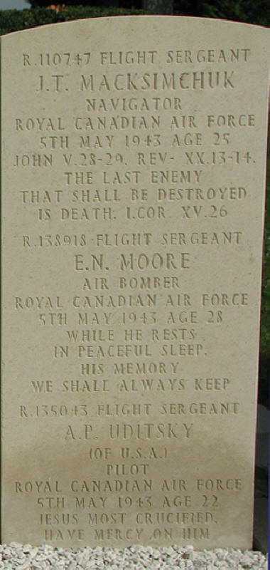 F/Sgt John Theodore Macksimchuk<br/><br /><br />died May 5th, 1943